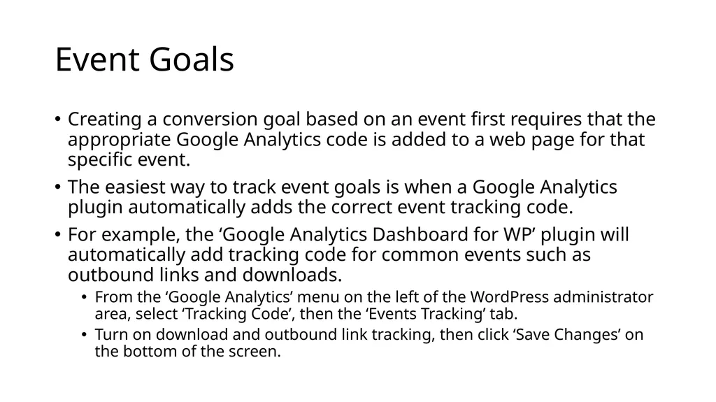 Chapter 9 Creating and Tracking Business Goals - slide 15 of 25