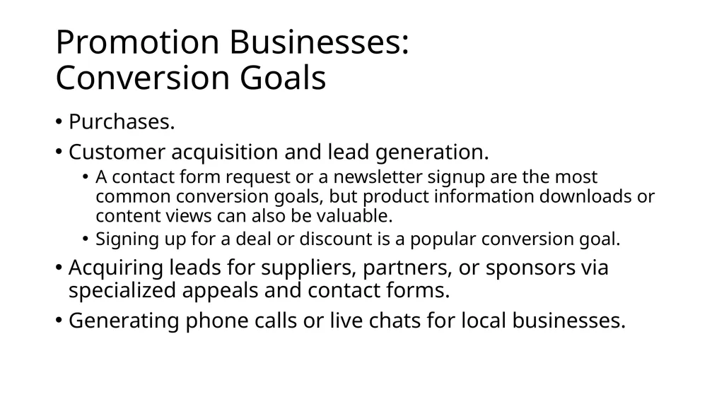 Chapter 9 Creating and Tracking Business Goals - slide 21 of 25
