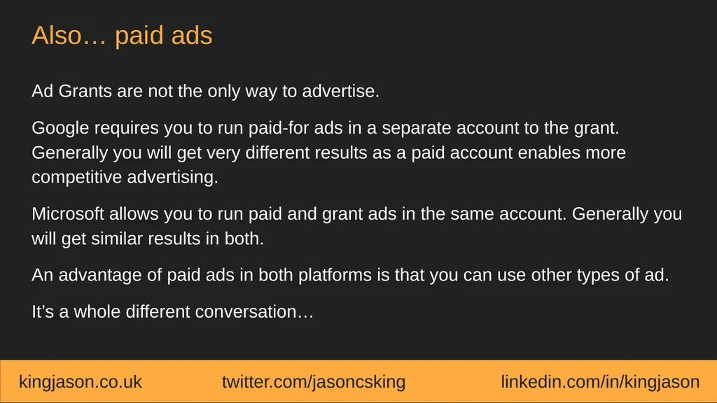 Google Ad Grants vs. Microsoft Ads for Social - slide 21 of 21