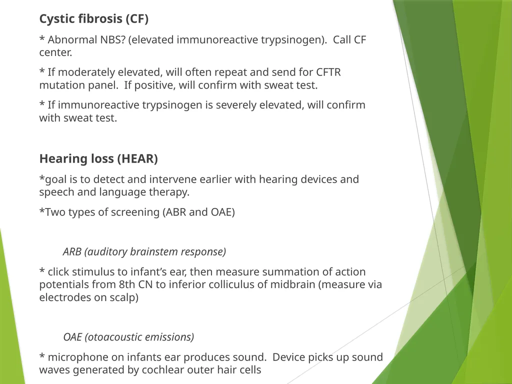 Newborn Screening 2014 Pediatric Continuity Clinic - slide 14 of 34