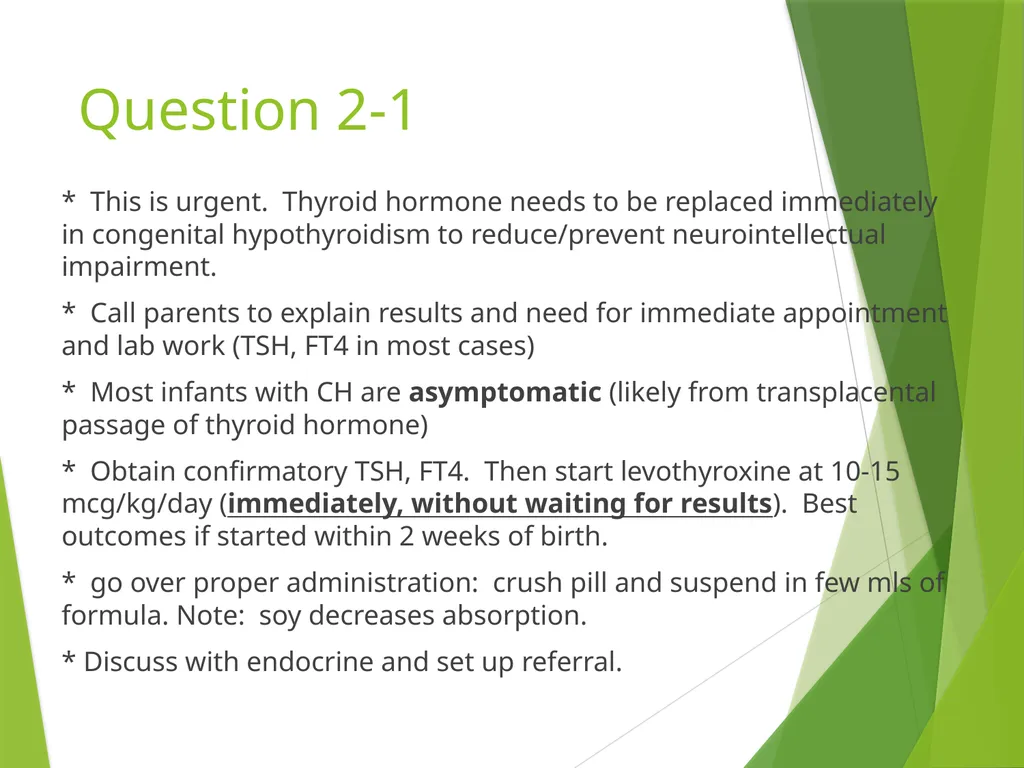 Newborn Screening 2014 Pediatric Continuity Clinic - slide 18 of 34