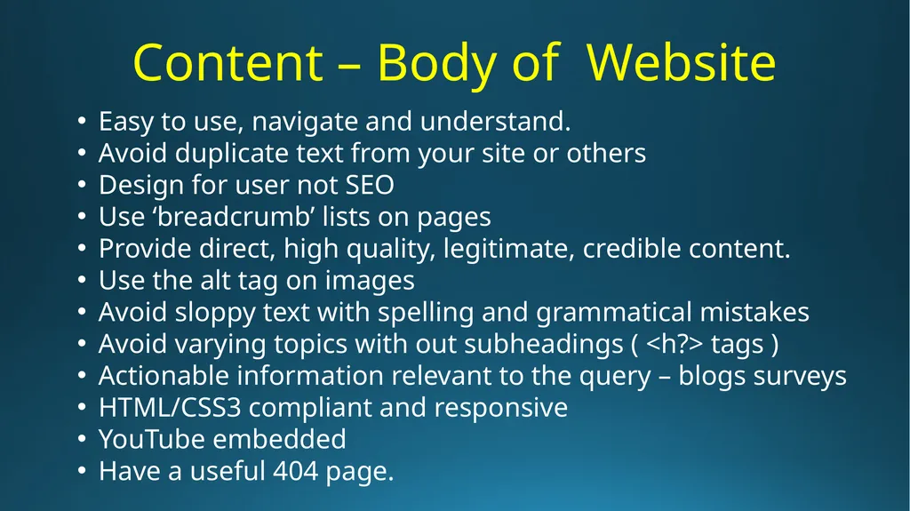 SEO Search Engine Optimization Notes and - slide 11 of 15