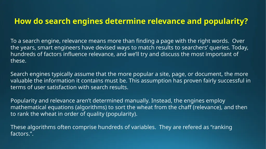 SEO Search Engine Optimization Notes and - slide 4 of 15