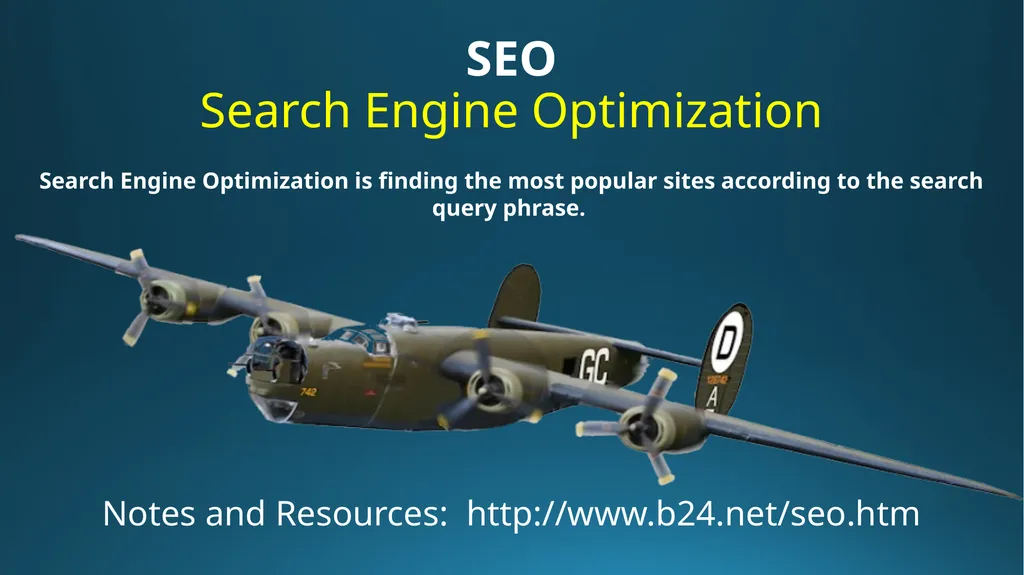 SEO Search Engine Optimization Notes and - slide 1 of 15