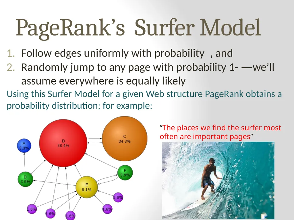 PageRank PAGE RANK (determines the importance of - slide 2 of 41