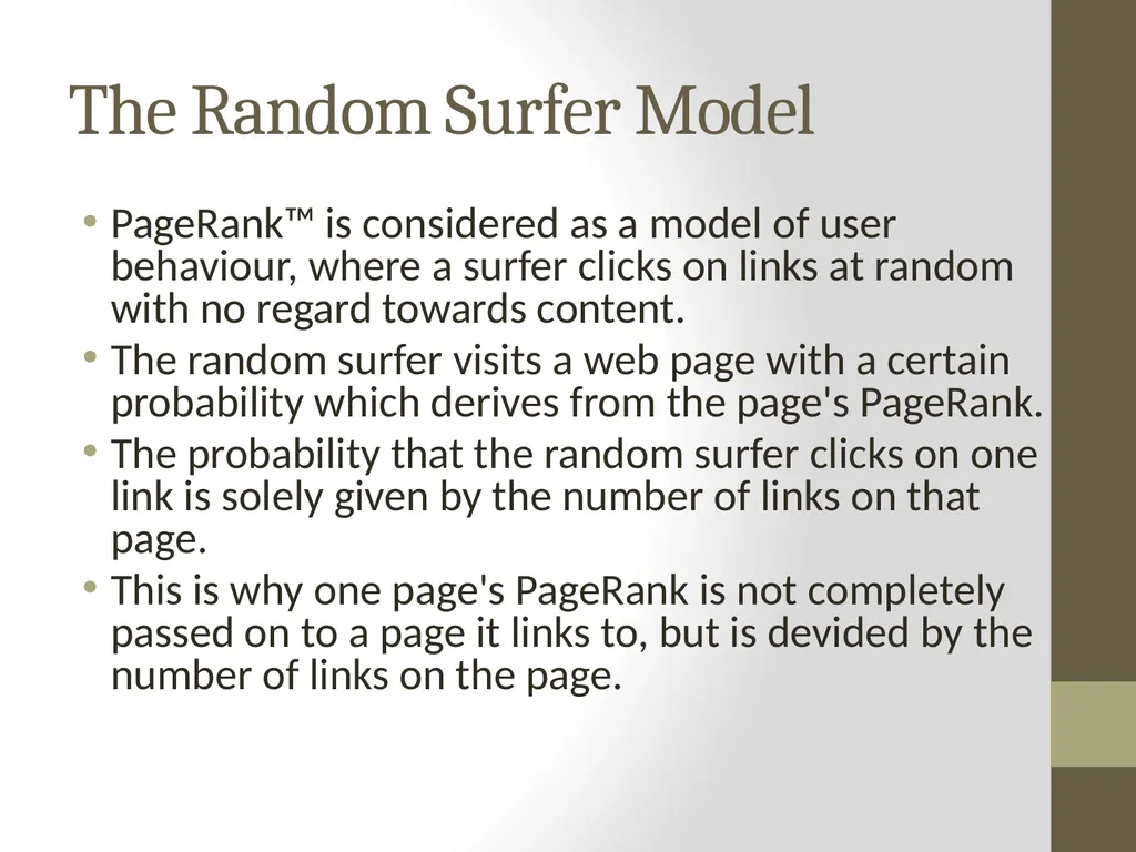 PageRank PAGE RANK (determines the importance of - slide 13 of 41
