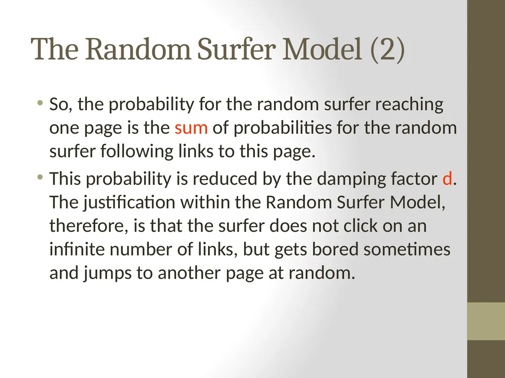 PageRank PAGE RANK (determines the importance of - slide 14 of 41