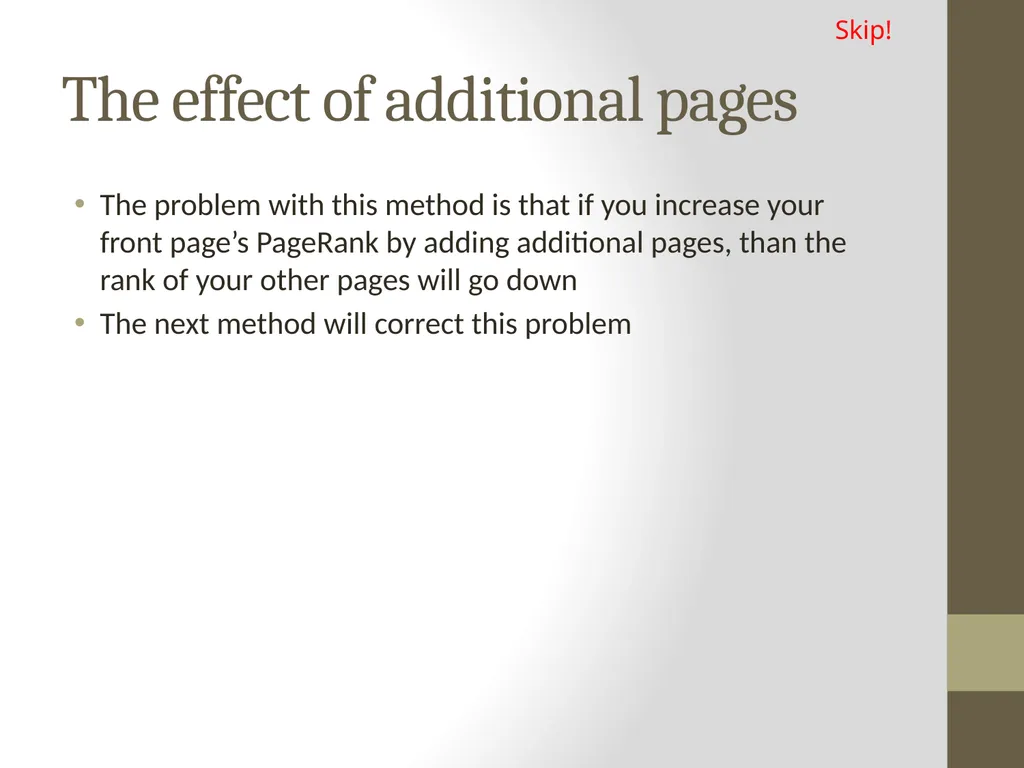 PageRank PAGE RANK (determines the importance of - slide 35 of 41