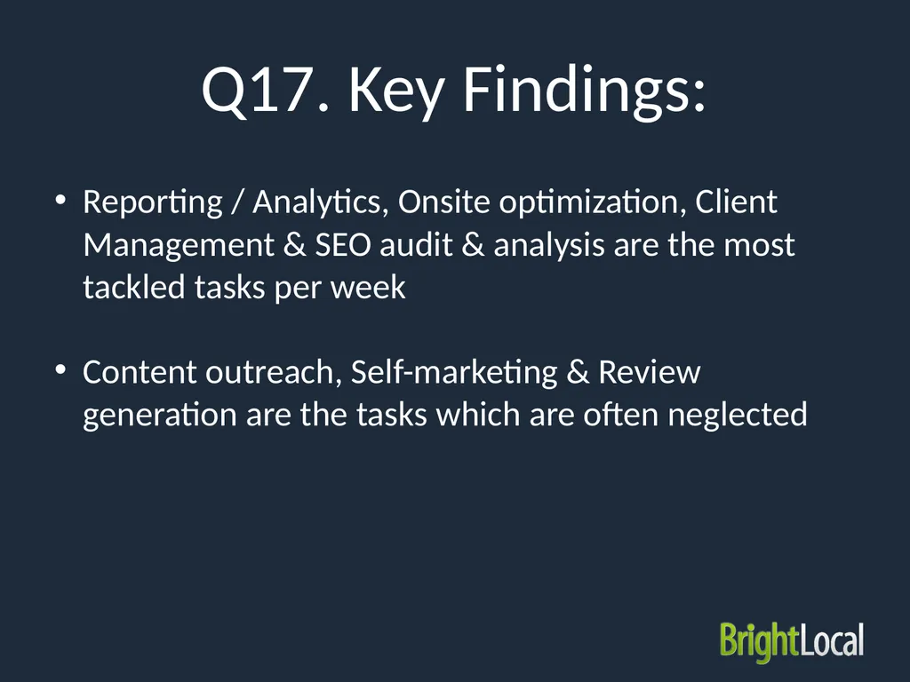 Local SEO Industry Survey 2015 Type of - slide 36 of 42