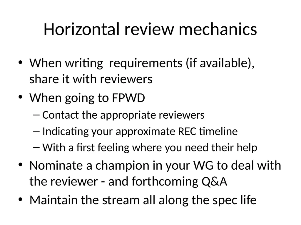 W3C horizontal review 101 [Virginie Galindo] - slide 5 of 24