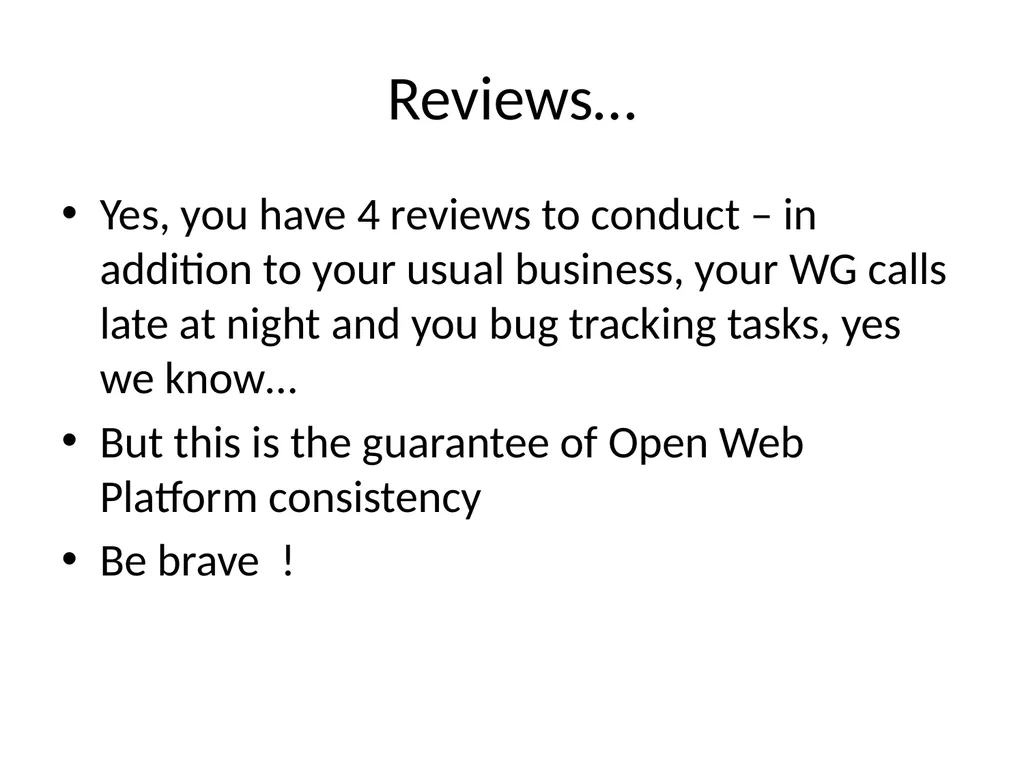W3C horizontal review 101 [Virginie Galindo] - slide 6 of 24