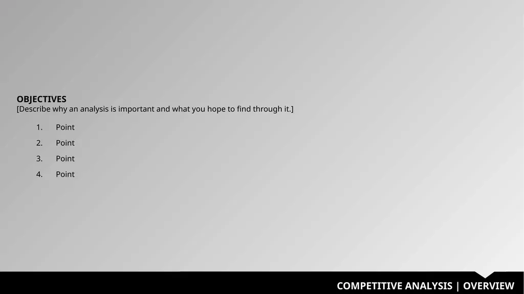 COMPETITIVE ANALYSIS YOUR COMPANY NAME YOUR LOGO - slide 2 of 12