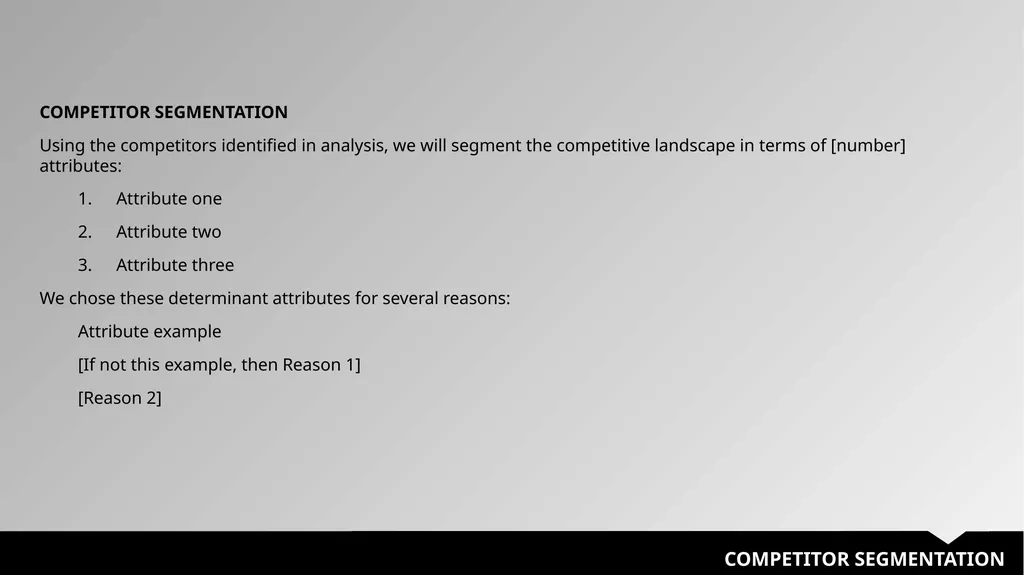 COMPETITIVE ANALYSIS YOUR COMPANY NAME YOUR LOGO - slide 9 of 12