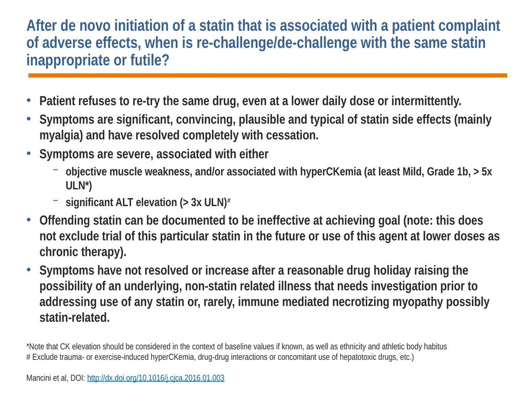 Diagnosis, Prevention and Management of Statin - slide 24 of 70