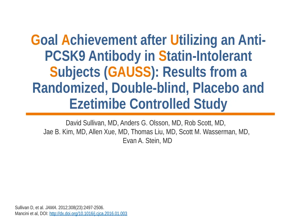 Diagnosis, Prevention and Management of Statin - slide 27 of 70