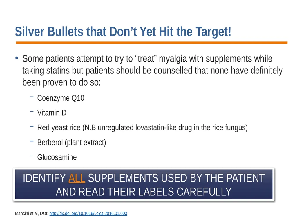 Diagnosis, Prevention and Management of Statin - slide 15 of 70