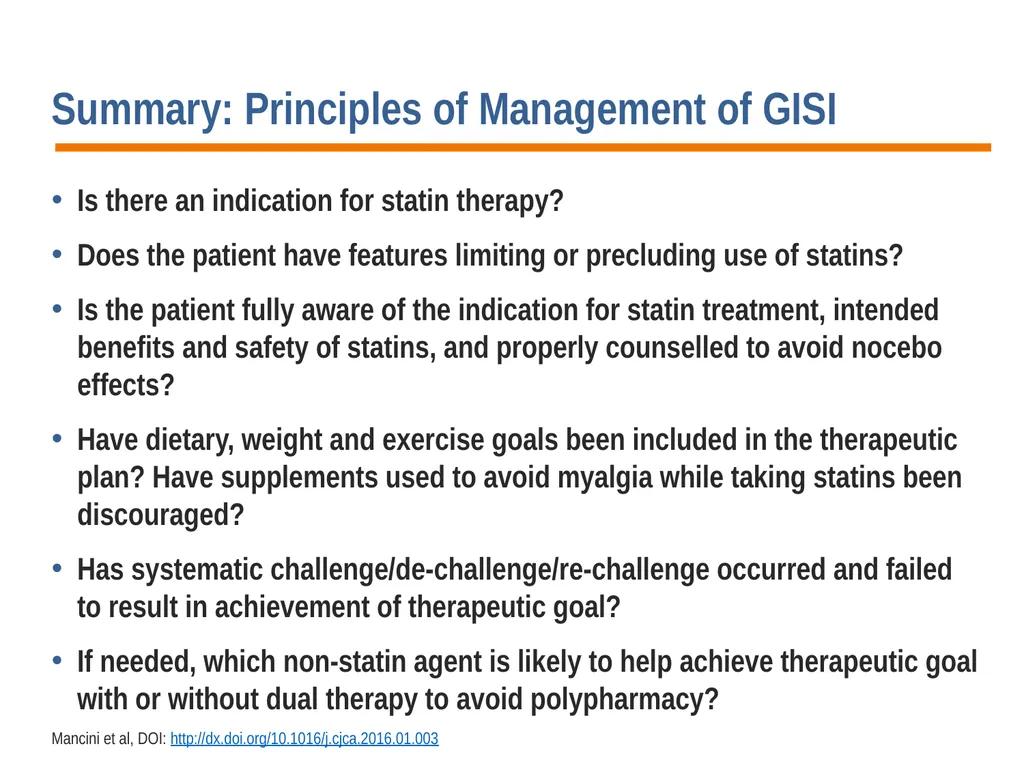 Diagnosis, Prevention and Management of Statin - slide 35 of 70