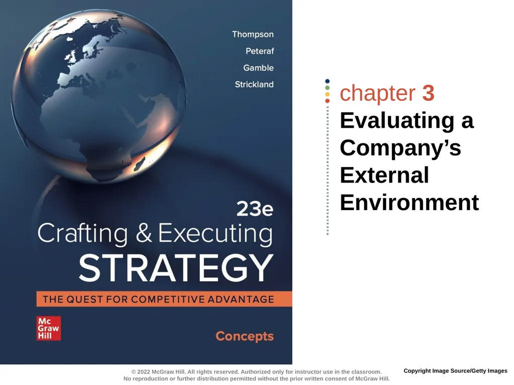 chapter 3 Evaluating a Company’s External - slide 1 of 45