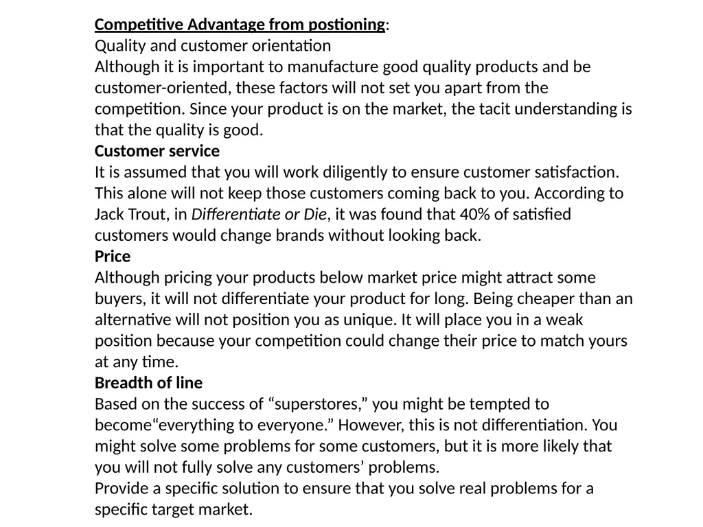 Positioning ,Importance,Types,Competitive - slide 12 of 12