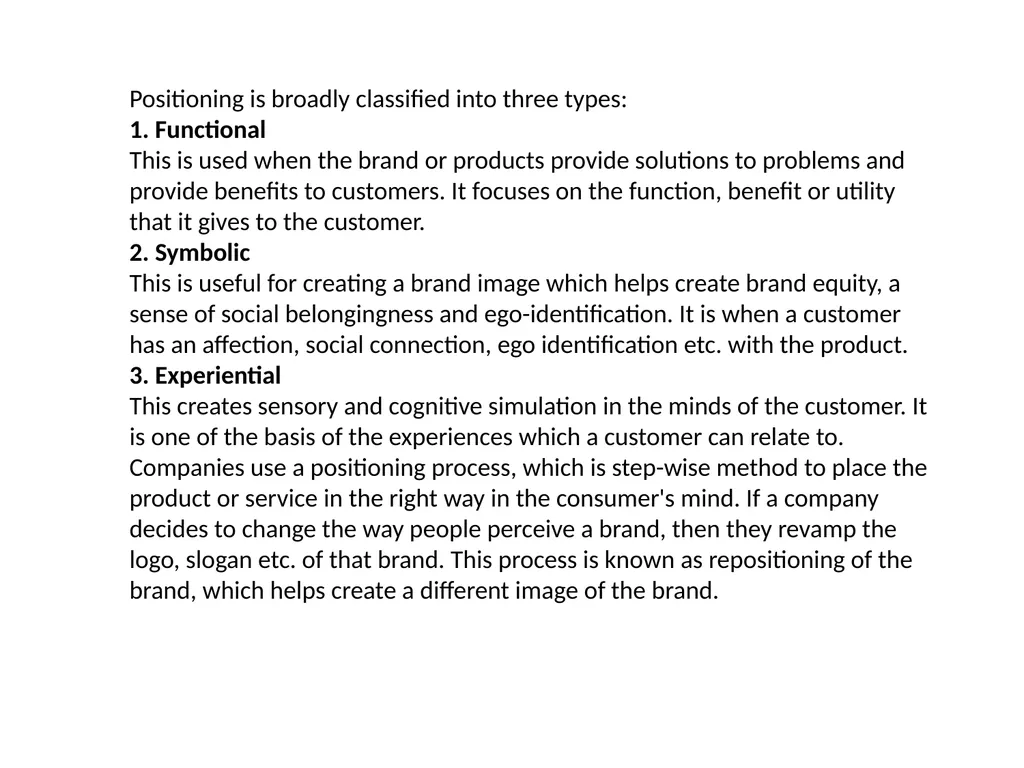 Positioning ,Importance,Types,Competitive - slide 5 of 12