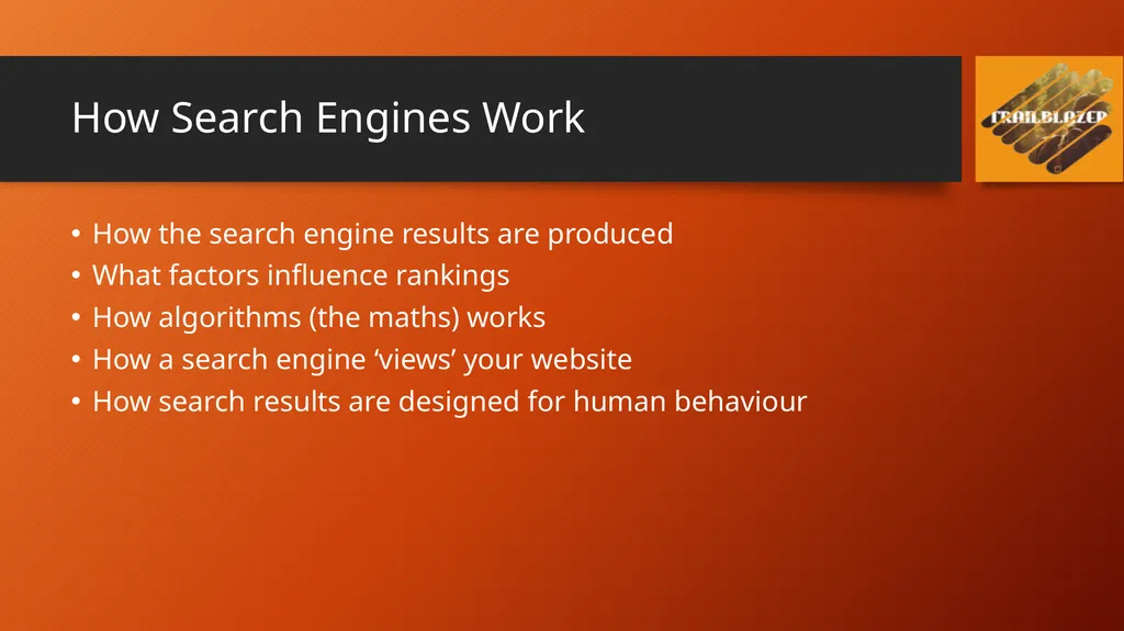 SEO Search Engine Optimisation What is SEO? SEO - slide 5 of 18