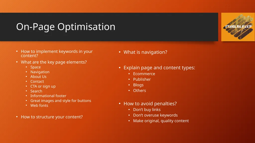 SEO Search Engine Optimisation What is SEO? SEO - slide 9 of 18