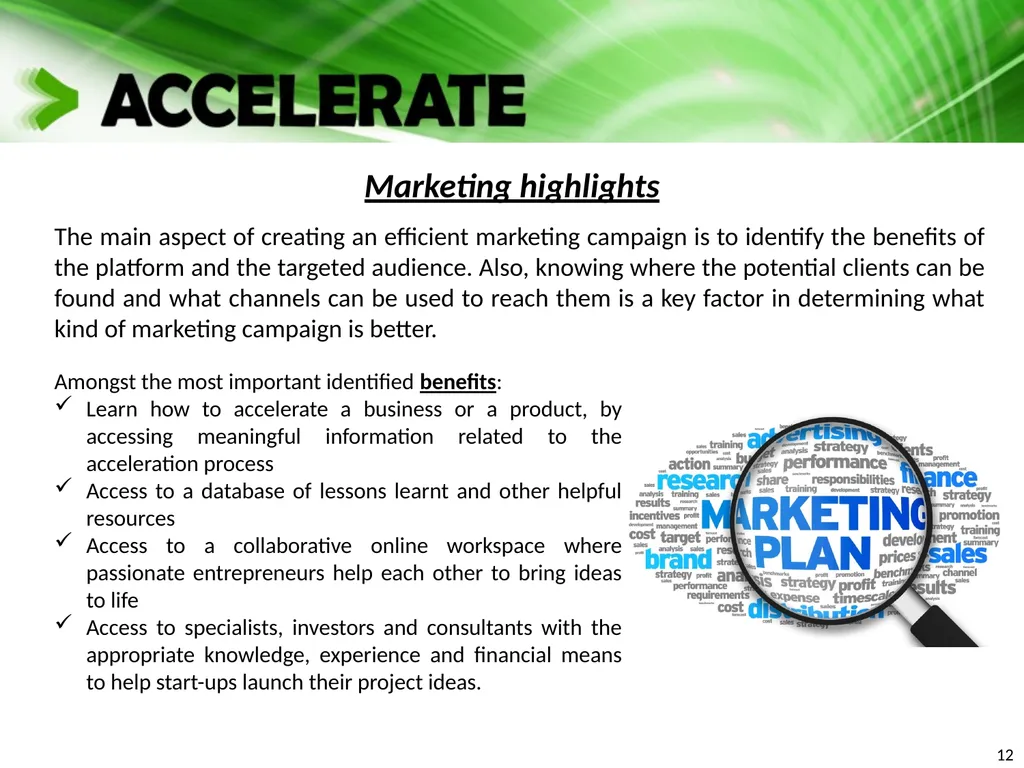X A platform for the acceleration of go-to market - slide 12 of 21