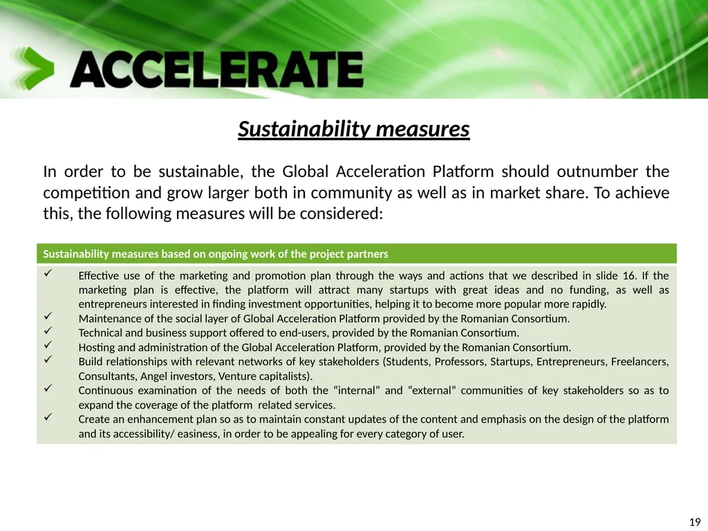 X A platform for the acceleration of go-to market - slide 19 of 21