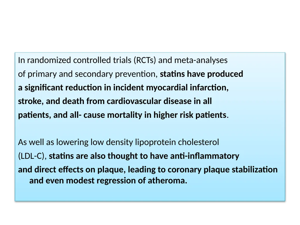 Non-cardiovascular effects associated with statins - slide 3 of 44