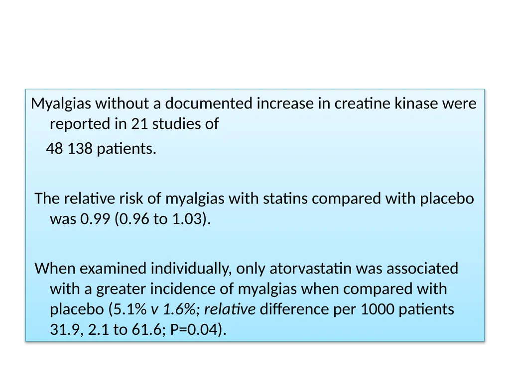 Non-cardiovascular effects associated with statins - slide 8 of 44