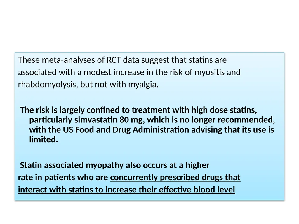Non-cardiovascular effects associated with statins - slide 11 of 44