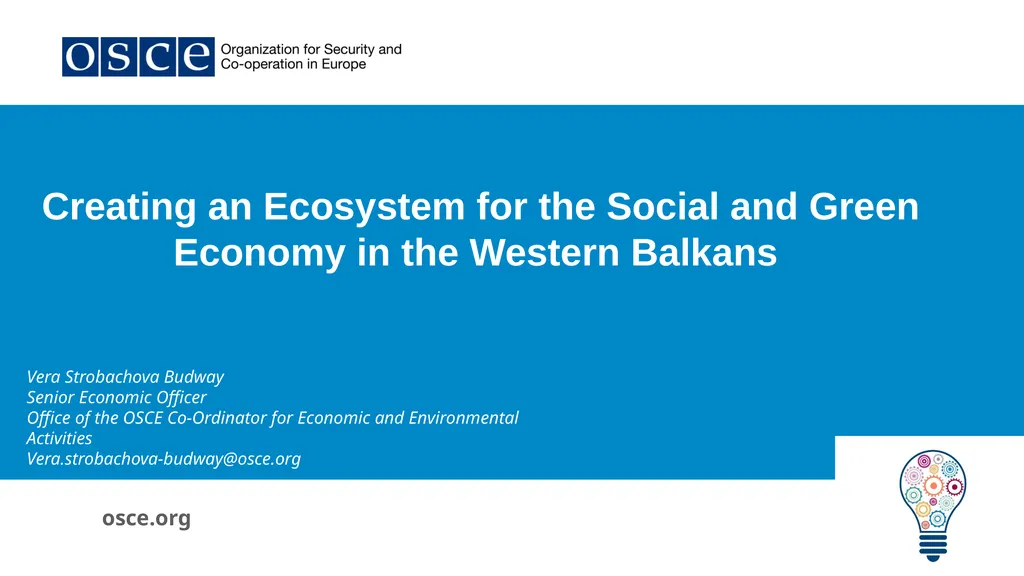 Creating an Ecosystem for the Social and Green - slide 1 of 7