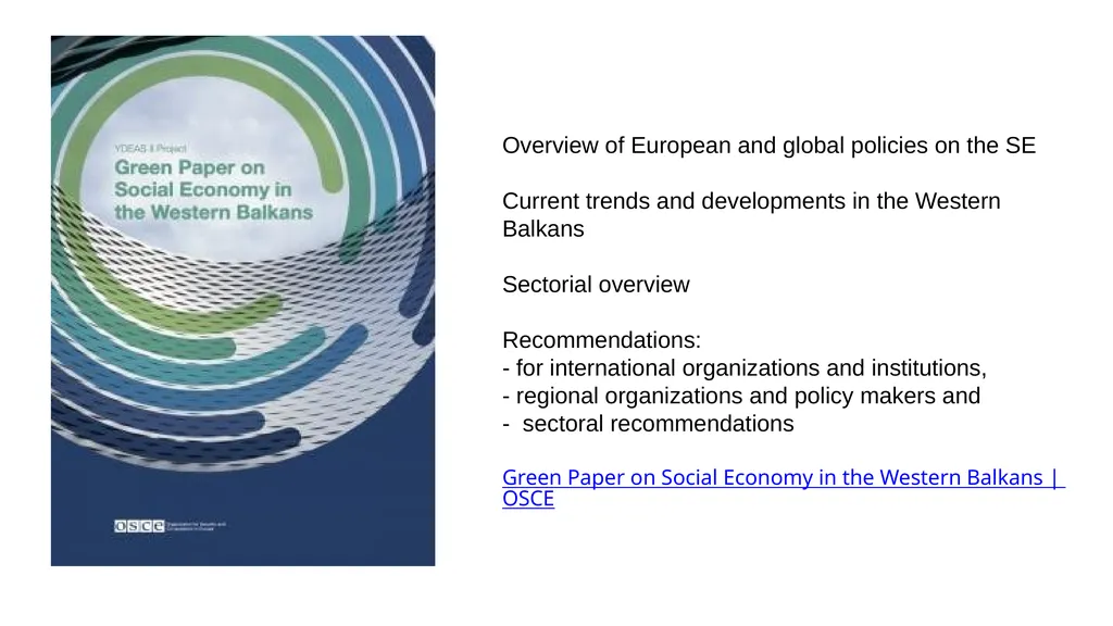 Creating an Ecosystem for the Social and Green - slide 4 of 7