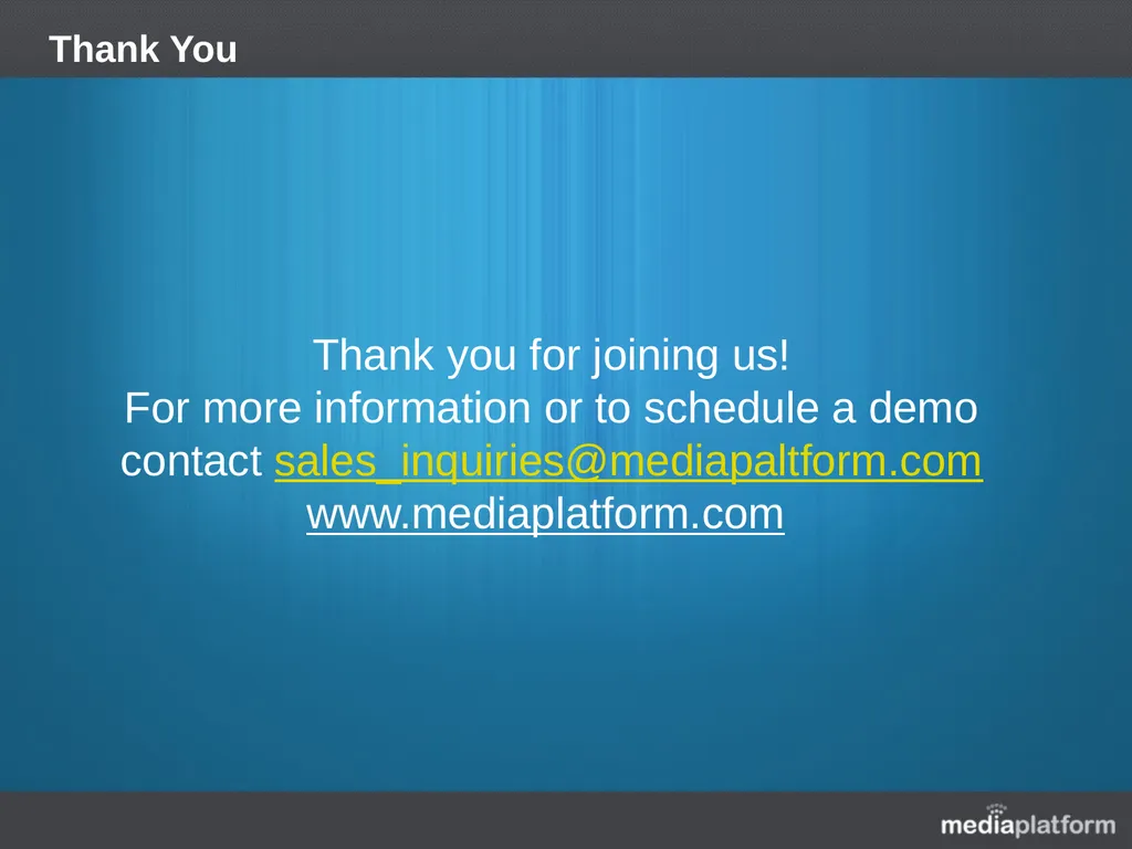 Welcome Thank you for joining us today. Please - slide 23 of 23