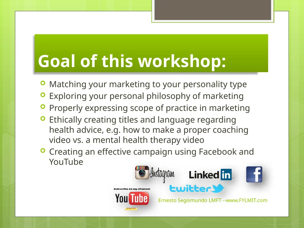 Video and Social Media Marketing for Mental Health - slide 2 of 25
