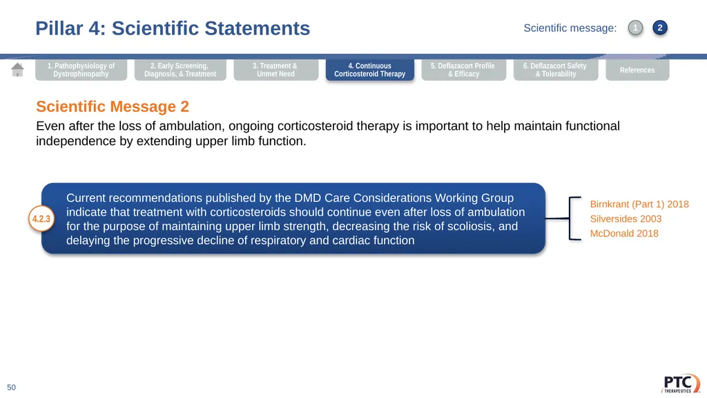 Deflazacort Scientific Communication Platform - slide 50 of 75