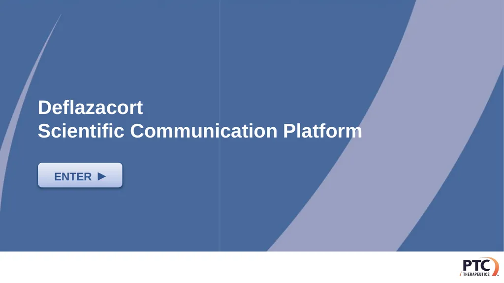Deflazacort Scientific Communication Platform - slide 1 of 75