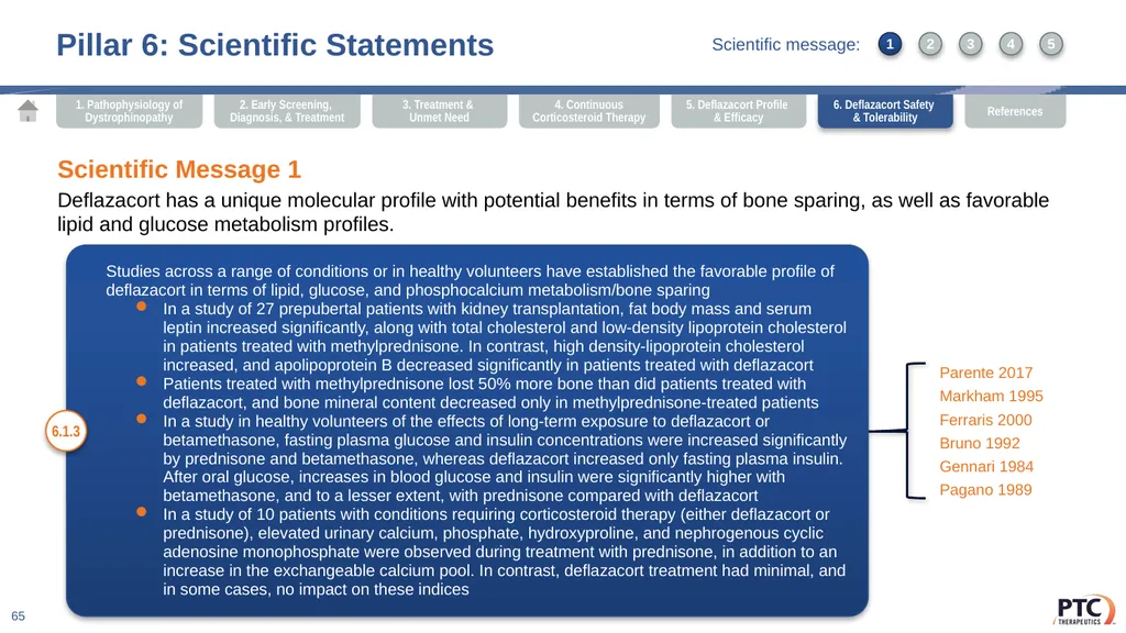 Deflazacort Scientific Communication Platform - slide 65 of 75