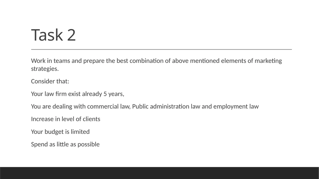 Marketing strategies to attract new clients - slide 29 of 31