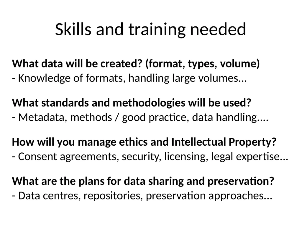 Classifying RDM training content and resources - slide 8 of 11