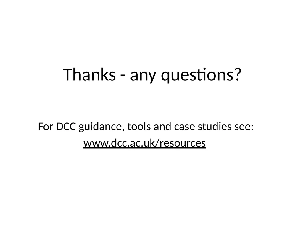 Classifying RDM training content and resources - slide 11 of 11