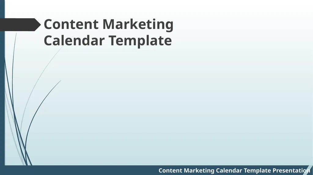 Content Marketing Calendar Template Example - slide 3 of 5
