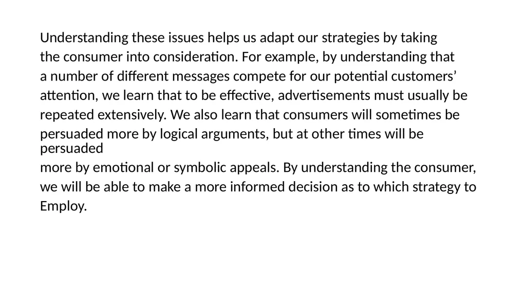 Strategic marketing applications INTRODUCTION As - slide 4 of 7
