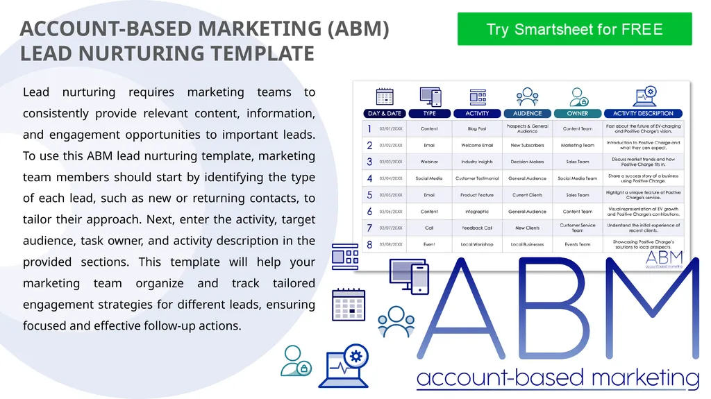 ACCOUNT-BASED MARKETING (ABM) LEAD NURTURING - slide 1 of 6