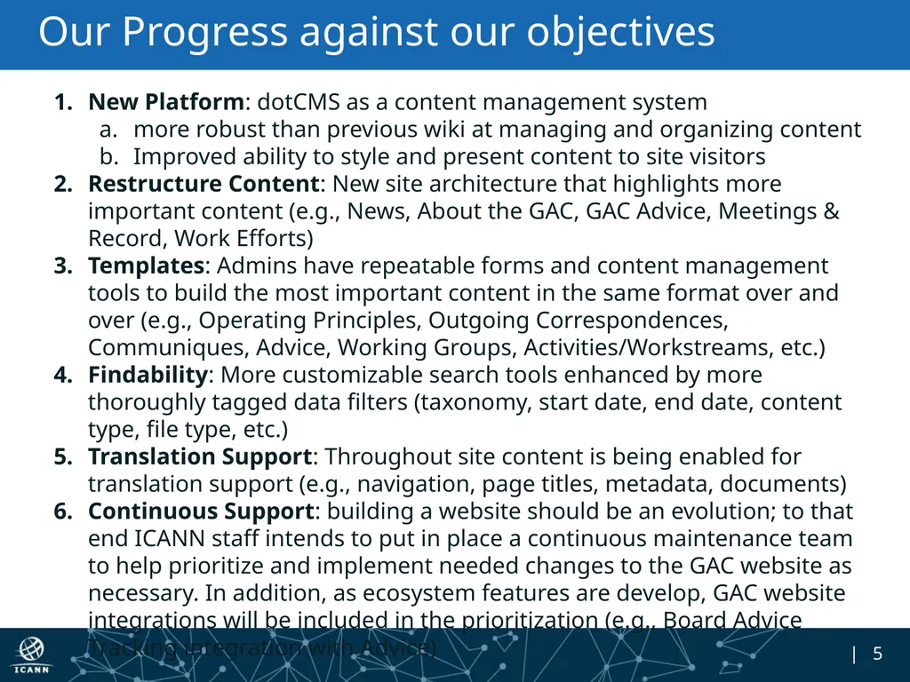 GAC Website Beta Demo 18 April 2017 What are we - slide 5 of 6