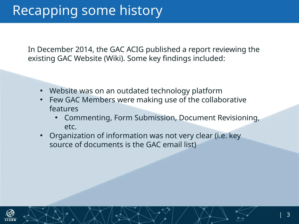 GAC Website Beta Demo 18 April 2017 What are we - slide 3 of 6