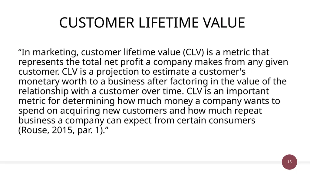 Unit 38 & 50: Customer Value Management P1 Explain - slide 15 of 28