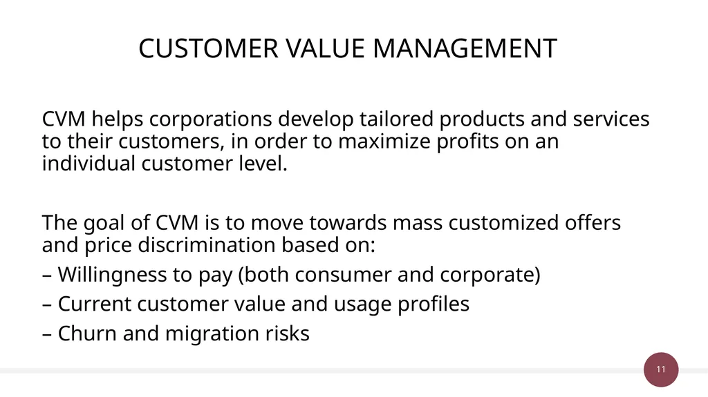 Unit 38 & 50: Customer Value Management P1 Explain - slide 11 of 28