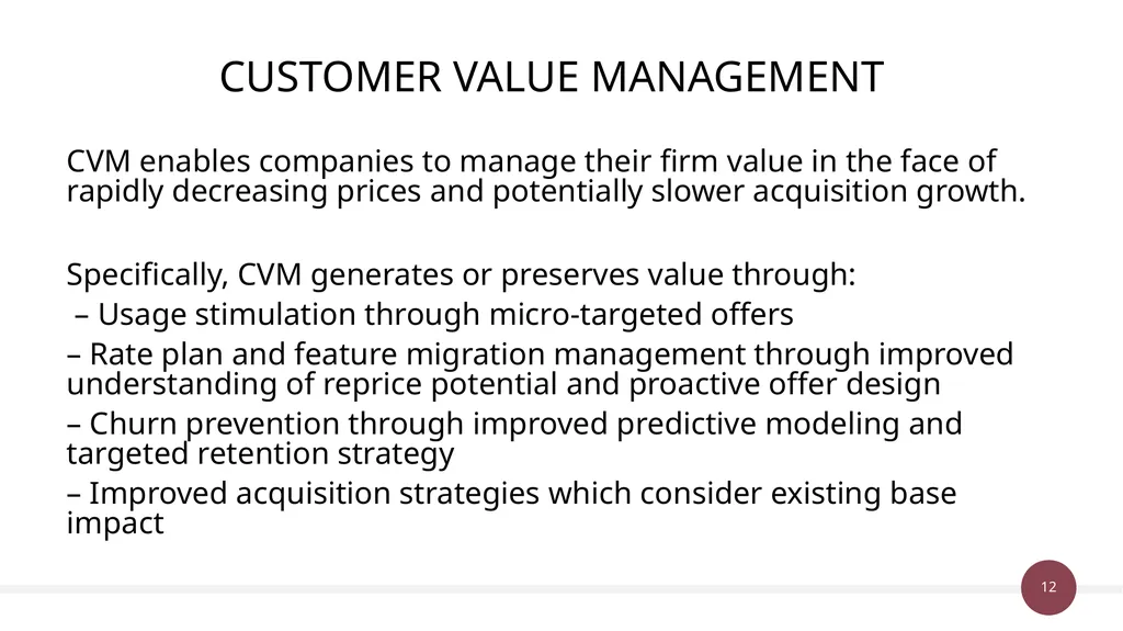 Unit 38 & 50: Customer Value Management P1 Explain - slide 12 of 28