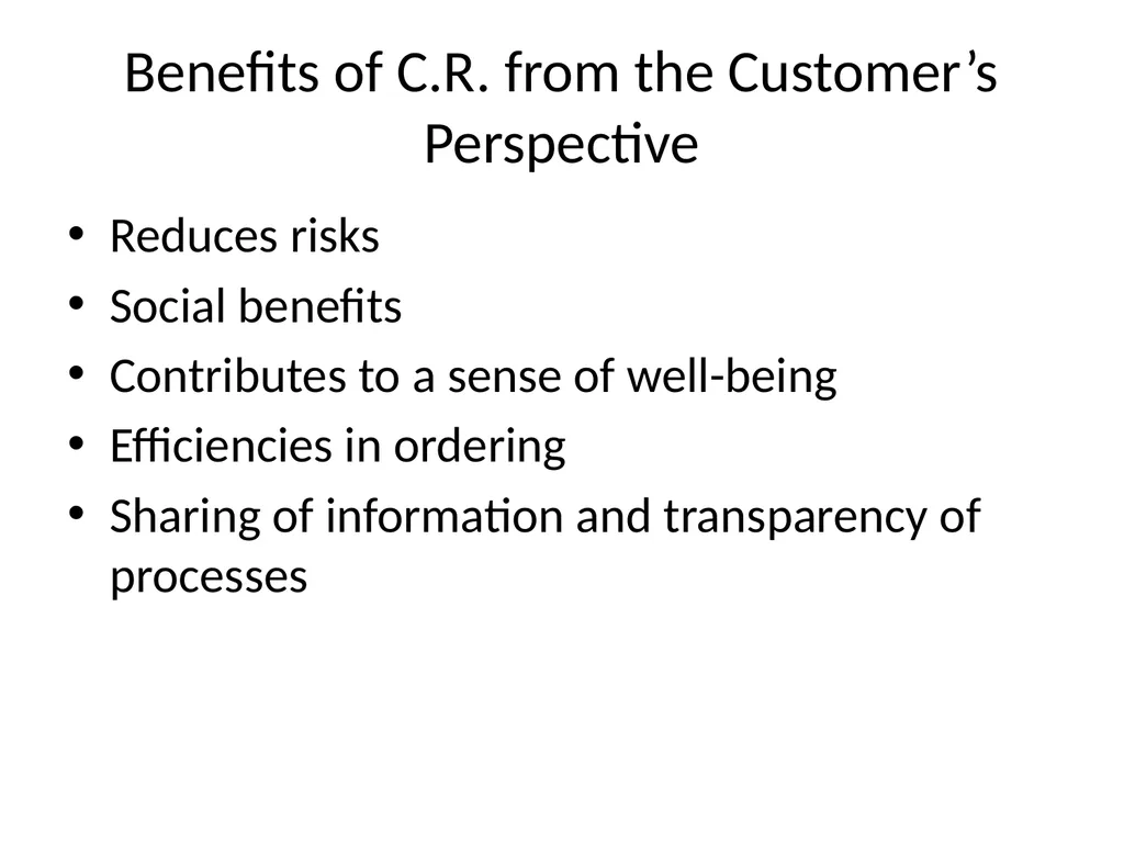 Customer Behavior and Customer Relationship - slide 27 of 41